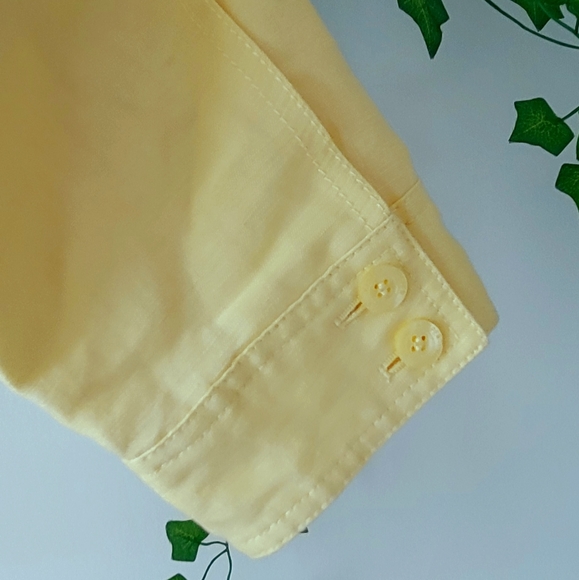 Yellow Linen blend Kasper Blazer/Jacket - Size 8 - Picture 7 of 11